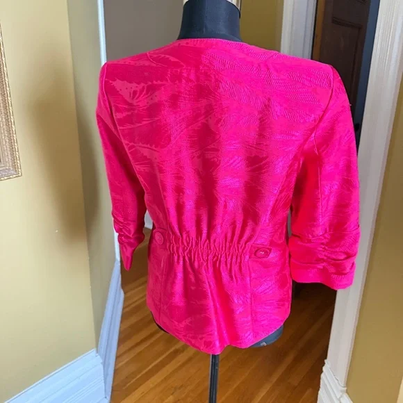 Vibrant Pink Ruffled Jacket - Picture 5 of 10